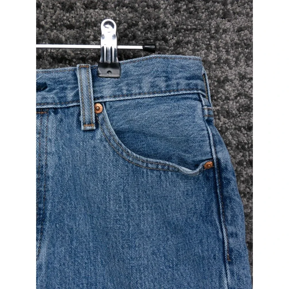 Levis 501 Jeans Mens 30x30 Blue Straight Button Fly Cotton Denim Casual Preppy
